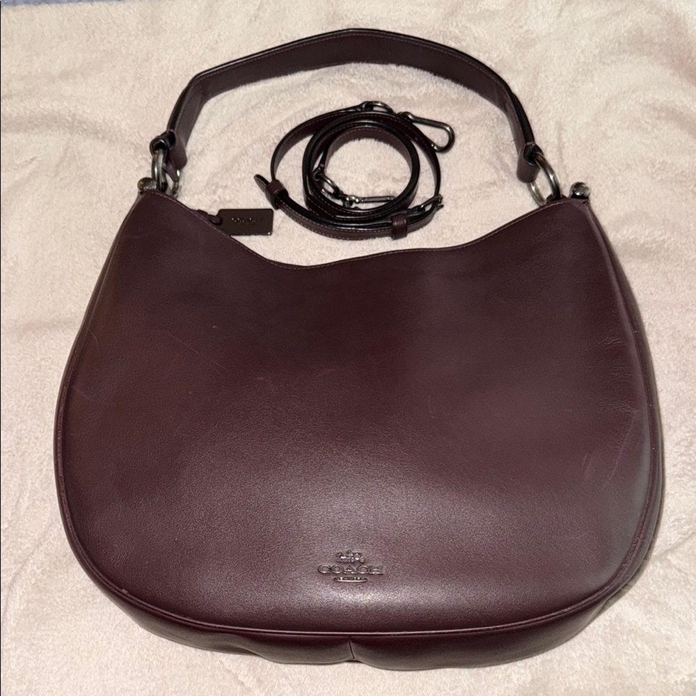 Coach Nomad Purple Hobo Bag with Versatile Straps